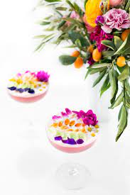 Try lavender flowers in desserts, jams, cocktails, drinks, breads, meat dishes, garnishes, cheeses. Edible Flower Rainbow Sour Cocktail Recipe Sugar Cloth