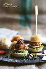Chicken And Pinenut Sliders Mini Burgers Recipe Mini Burgers Food Recipes