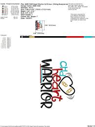 Download Chd Heart Warrior Embroidery And Cutting Options Hoopmama