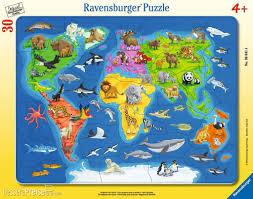 Tolle lernspiele online kaufen bei zambomba.de. Ravensburger 066414 Weltkarte Mit Tieren