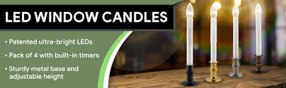 Check spelling or type a new query. Amazon Com 612 Vermont Ultra Bright Led Window Candles With Timer Battery Operated Metal Base White Candlestick Adjustable Height Pack Of 4 Brushed Nickel Home Kitchen
