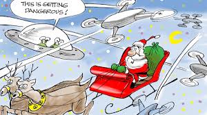 Editorial cartoon: Santa gets stuck in traffic