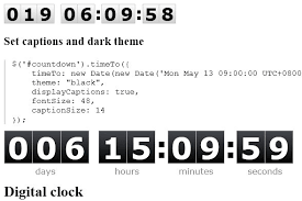 Jquery Countdown Timer Digital Clock Plugin Timeto