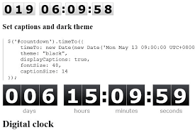 jquery countdown timer digital clock plugin timeto