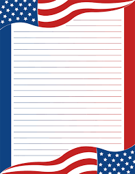 This download includes two different themed patriotic writing paper. Free Printable American Flag Stationery In Jpg And Pdf Formats The Stationery Is Available I Holiday Stationery Free Printable Stationery Free Flag Printables