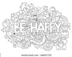 printable coloring page adults cartoon characters stock vector royalty free 568437733 shutterstock
