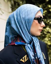 VZ PEONY SCARF⚡️ Price: Rp 429.000 Color : Black, Pental Pink, Wonter Sky dan  Olive Material : Premium Voal Size : 120x120 cm #NEWVZSCARF