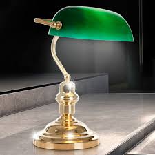 Traditional banker's lamp with usb, 16, amber glass shade/antique brass base by alera. Bundle Nostalgia Table Lamp Brass Bankers Lamp Dimmer Remote Control Set Including Rgb Led Light Source Etc Shop Lamps Furniture Technology Household All From One Source Etc Shop