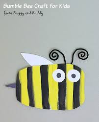 Simple Bumble Bee Art Project For Kids Buggy And Buddy Bee Crafts For Kids Bumble Bee Art Bee Crafts