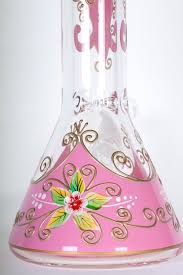 Beaker Bong With Ice Catcher Beaker Pink Ladies Flower Decorations