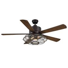 Choose a smaller caged ceiling fan with light to bring brightness and character to a. 56 West Loop Caged Ceiling Fan Shades Of Light
