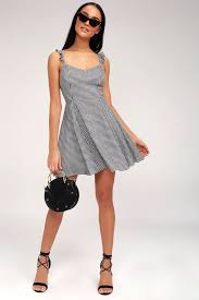 Black And White Gingham Dress Alviso Black And White Gingham Backless Skater Dress Mod And Retro Clothing Skater Dresses Casual Dresses Casual Dresses