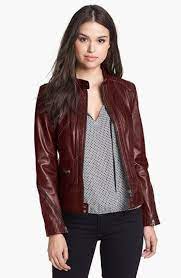 Bernardo Zip Trim Leather Scuba Jacket Regular Petite Nordstrom Scuba Jacket Leather Jacket Nordstrom Jackets
