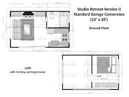 Alternative Layout For Our 12 X 20 Garage Conversion To A Tiny House Garage Apartment Floor Plans Loft Floor Plans Studio Floor Plans