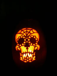 halloween 2011 carves 1 6 sugar skull pumpkin pumpkin carving halloween jack o lanterns