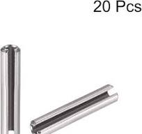 uxcell Slotted Spring Pin - M2 x 10mm 304 Stainless Steel Split Spring Roll  Dowel Pins Plain Finish 20Pcs