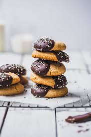 Chocolate Dipped Tahini Shortbread Cookies Olive Mango Recipe Yummy Desserts Easy Yummy Cookies Food
