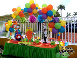 Balloon 5th Birthday Decoration Ideas For Boy Party Decorations Miami Balloon Sculptures Lorax Party Lorax Birthday Toddler Birthday Party