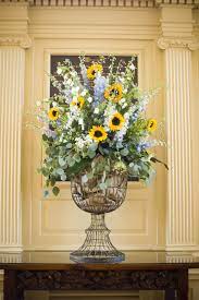 Sunflower And Cornflower Wedding Flowers Delphinium Yellow Wedding