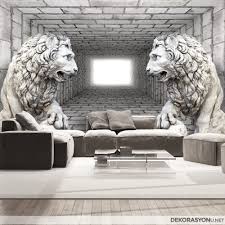 3 boyutlu özel tasarım duvar kağıtları. Heykelli Uc Boyutlu Duvar Ev Dekorasyonu