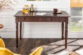 Shabby chic® furniture does more than combine comfort with style. Casa Padrino Landhausstil Mahagoni Schreibtisch Mit 3 Schubladen Dunkelbraun 120 X 58 X H 76 Cm Landhausstil Buromobel Barockgrosshandel De