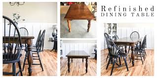 If you're refinishing a chair for a room decorated in country, shabby chic or a beach. Refinished Dining Table Patience And Perseverance Emily S Project List