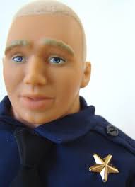 Billy Gay Doll Mint Policeman Totem Blonde Top Cop Nightstick Uniform NEW  No Box