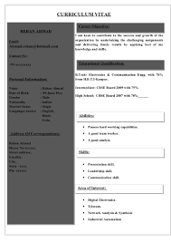 Format your engineering student resume correctly. Sample Cv For Electronics Communications Student