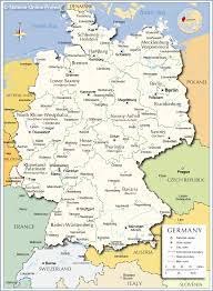 It includes country boundaries, major cities, major mountains in shaded relief, ocean depth in blue color gradient, along with many other features. Administrative Map Of Germany Nations Online Project