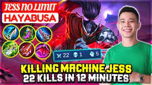Item pertama yang diamankan jess no limit sendiri sebagai seorang jungler ialah arcane boots dengan blessing bloody retribution yang nantinya bisa menyerap. Killing Machine Jess 22 Kills In 12 Minutes Jess No Limit Hayabusa Jessnolimit Mobile Legends Cmc Distribution English