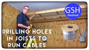 Great to run from a basement floor to a top floor or vice versa. Drilling Holes In Joists To Run Cables Wires Through Installation Considerations Inc Calculations Youtube