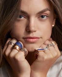 Walters Faith Lytton Rose Gold Wide High Polish Band with White Rhodium and  Diamonds Size 7