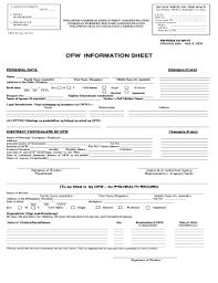 Check spelling or type a new query. Ofw Information Sheet Fill Online Printable Fillable Blank Pdffiller