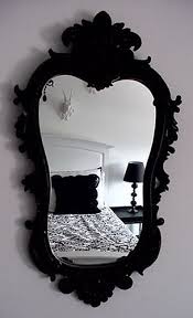 Moda Victorian Black Wall Mirror White Decor Gothic Home Decor Decor