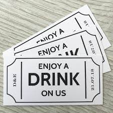 Drink Tickets Tokens Coupon Personalised Wedding Party Bar Etsy Voucher Design Drink Ticket Wedding Drink Tickets