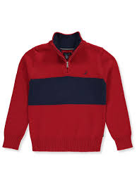 nautica boys trimmed contrast sweater