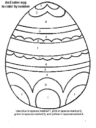 Easter Color By Numbers Coloring Easter Eggs Easter Colors Coloring Eggs