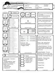 Lightfoot Halfing Rogue 1 2 D D5e Completed Character Sheet Created By Rob Miller Character Sheet Dnd Character Sheet Dungeons And Dragons