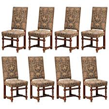 Suite Of Eight French Louis Xiii Carved Walnut And Tapestry Dining Room Chairs Walnut Dining Chairs Dining Room Chairs Solid Wood Dining Chairs