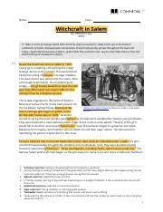 How did the salem witch trials begin? Commonlit Witchcraft In Salem Student Pdf Text Dependent Questions Directions For The Following Questions Choose The Best Answer Or Respond In Course Hero