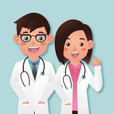 Cute Doctor Couple In 2020 Canine Drawing Nurse Art Doctor Drawing