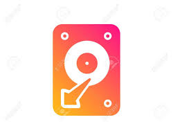 Hdd Icon Hard Disk Storage Sign Hard Drive Memory Symbol Classic Flat Style Gradient Hdd Icon Vector Travel Brochure Template Vector Logo Travel Brochure