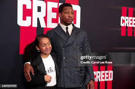 Jonathan Majors and Mila Kent Davis attend the "Creed III" HBCU... News  Photo