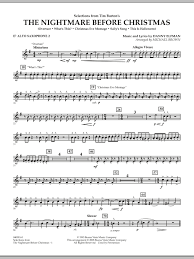 A first book of christmas songs for the beginning pianist: Michael Brown Selections From The Nightmare Before Christmas Eb Alto Saxophone 2 Sheet Music Download Pdf Score 287661