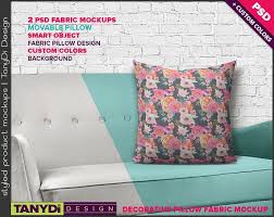 Square Decorative Pillow Photoshop Fabric Mockup Set Of 2 Png White Cotton Cushion On Floor Table Smart Object Pillow Scene Creator 2mf 1 Pillows Pillow Fabric Square Pillow