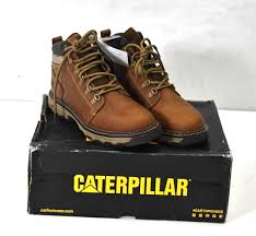 Caterpillar CAT Ellie Soft Toe Dark Beige Medium Womens Lace Up Boots Size  8.5