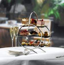 Great Use Of A 3 Tier Stainless Steel Cake Stand For Traditional High Tea And Great Dessert Service Food Stands Afternoon Tea Stand High Tea