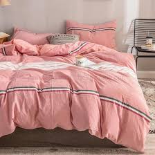 Self adhesive vinyl pink and white stripe peel and stick wallpaper shelf liner for walls nursery girls bedroom cabinets dresser drawer furniture decal removable waterproof 17.7x117 inches. Cheap Price Apartment Color Matching Fashion Style Pink And White Striped Cotton Fabric Bed Sheet China Duvet Cover And Bed Sheet Price Made In China Com