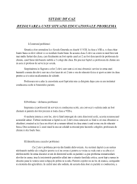 Introduceți coeficienții necunoscutelor în câmpuri. Studiu De Caz Rezolvarea Unei Situatii Educationale