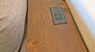 These Behind The Couch Tables With Integrated Outlets Are Becoming A Thing And We Love It In 2020 Couch Table Diy Sofa Table Table Behind Couch